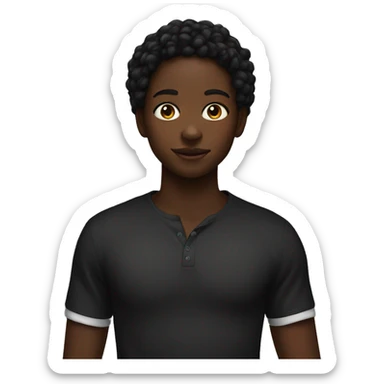 Black girl on a black boys back sticker