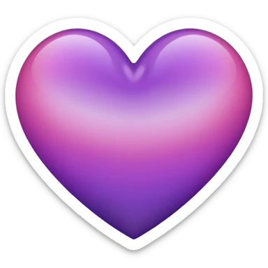 Pink and purple ombré heart sticker