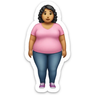 Fat Hispanic girl  sticker