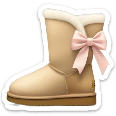 Ugg boots with light pin bow sticker