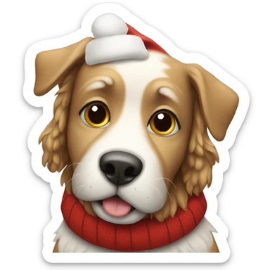 Christmas dog sticker