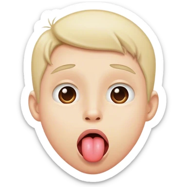 Wondering with tongueout  sticker