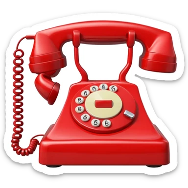 red phone calls sticker