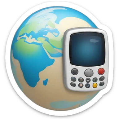 globo aerostatico con celular sticker