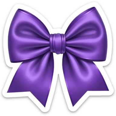 Purple bow sticker