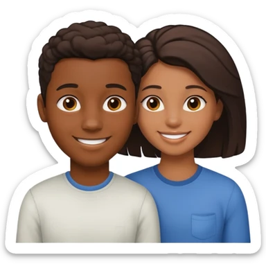 Black girl white boyfriend  sticker