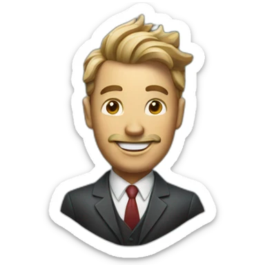 business man in a jack in the box sticker