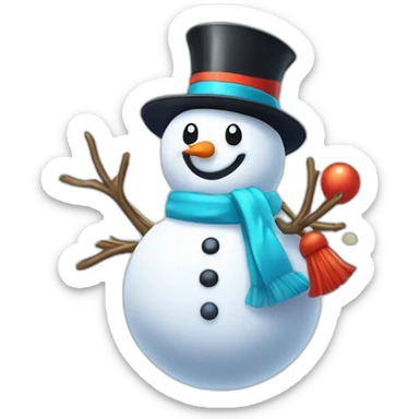 Snowman Badge Medal Epic Mystery Legendary NewYear PokemonTheme Pokeball Snowfall Snowballs sticker