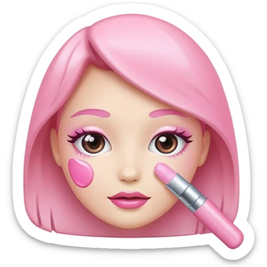 Pink cosmetic sticker