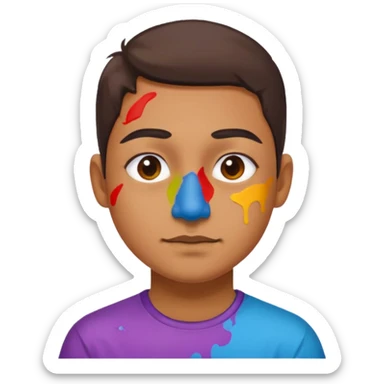 Paint on only nose, half body. sticker