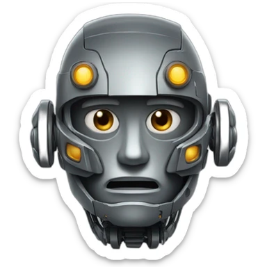 Robot manos arriba sticker