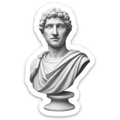 salt roman statue sticker