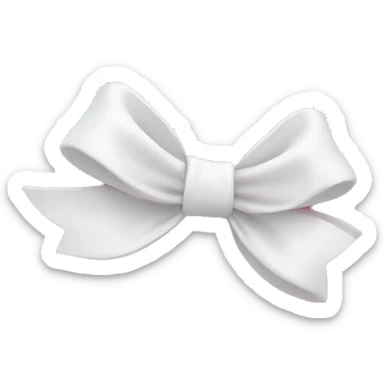 Pastel pink heart with white bow sticker