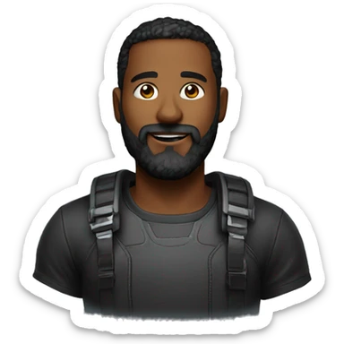 Gamer 28 years with beard black  sticker