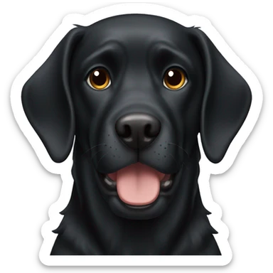 Huge black dog  sticker