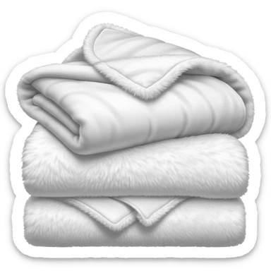 fluffy white blanket sticker