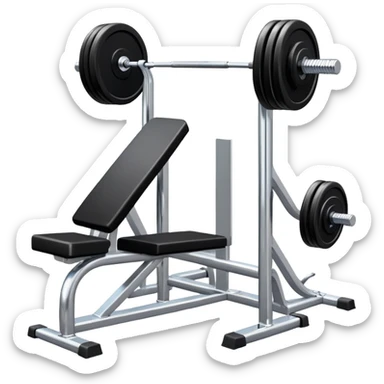Fitness gym with dumbbells and workout equipment sticker