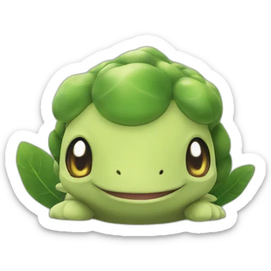 Turtwig pokemon smiling sticker