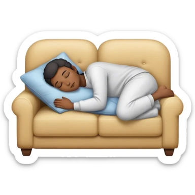 Sleepy couch sticker