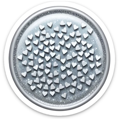 white glory glitter sticker