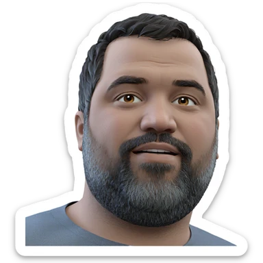 portrait of a bearded man sticker