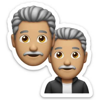 HOMBRE 50 AÑOS CON EL CABELLO LLENO DE CANAS sticker