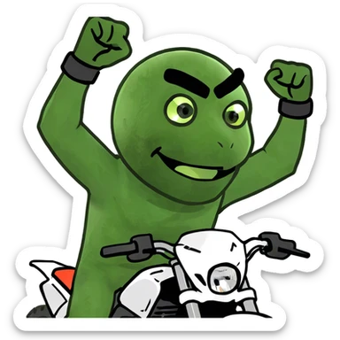 Fist pump on dirtbike sticker