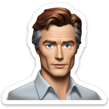 Alain delon blue eyes red hair rancher sticker