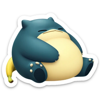 snorlax eating banana sticker