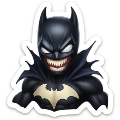 Venom Symbiote batman sticker
