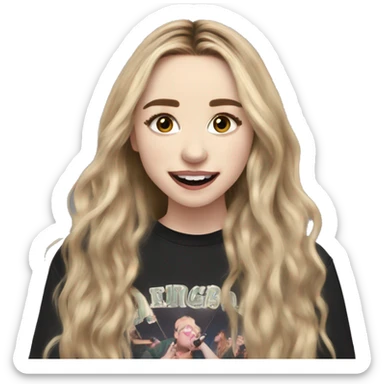 sabrina carpenter singing sticker