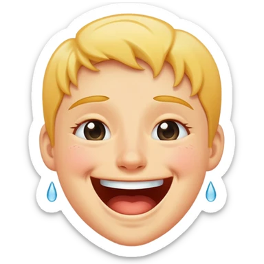 laughing face with tears of joy sticker