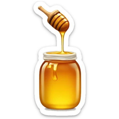 Jar of dripping honey sticker
