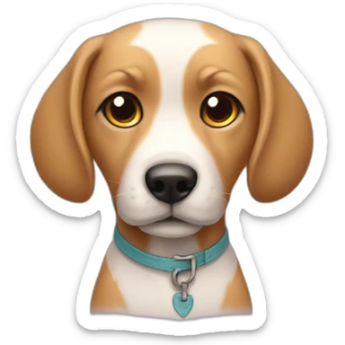 chien avec chemise sticker