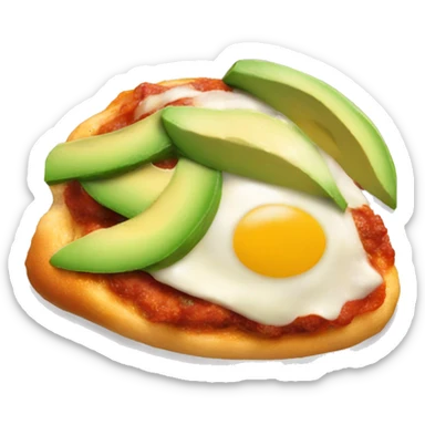 a chicken parmigiana with avocado  sticker