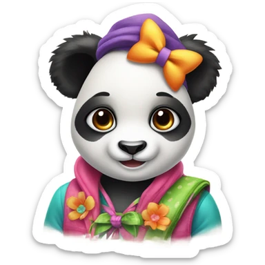 panda girly sticker