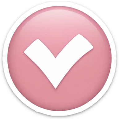 Light pink checkmark sticker