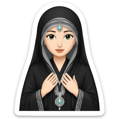 Abaya with nose-peice  sticker