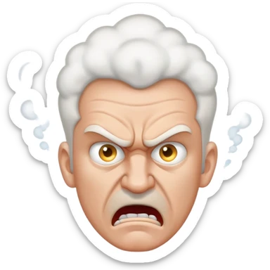 angry man with steam coming out of his ears  sticker