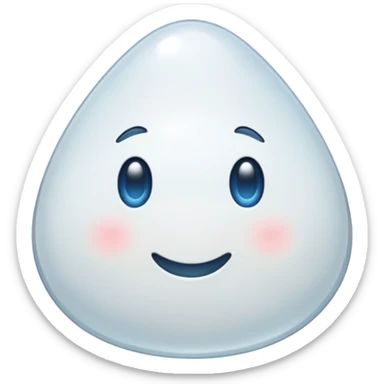 white gum drop sticker