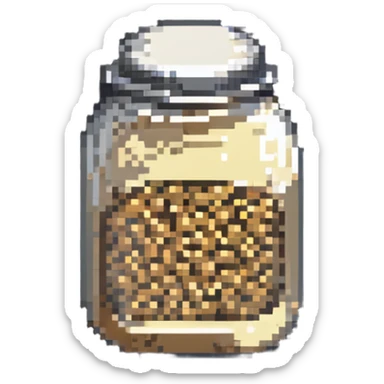 jar of sesame seeds sticker