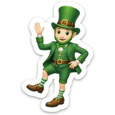 Leprechaun with legs sticker