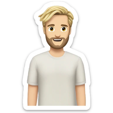 Generate pewdiepie with a man bun & goatee￼￼￼ sticker
