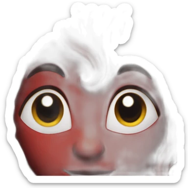 red tiefling face sticker