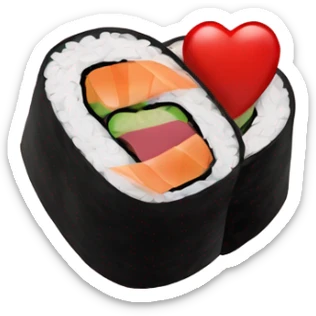 heart sushi sticker