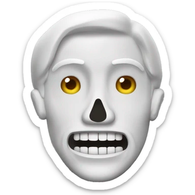 Squelette avec écrit romain en dessous  sticker