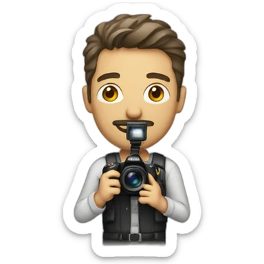 Male photographer sticker