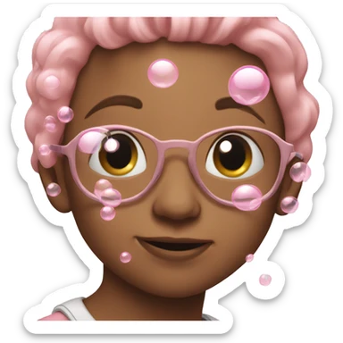 light pink bubbles  sticker