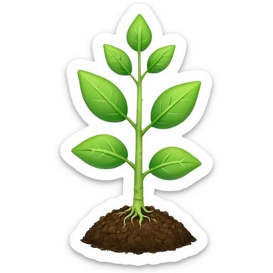 plant sprout with an upward arrow sticker