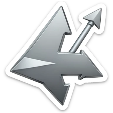 arrow pointing to the right animated in grey colors sticker